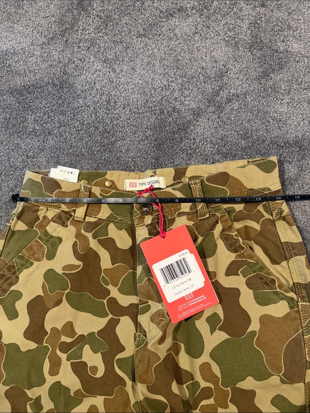 Brand New Women’s Utility Pants Duck Camo Topo Designs - Picture 6 of 7